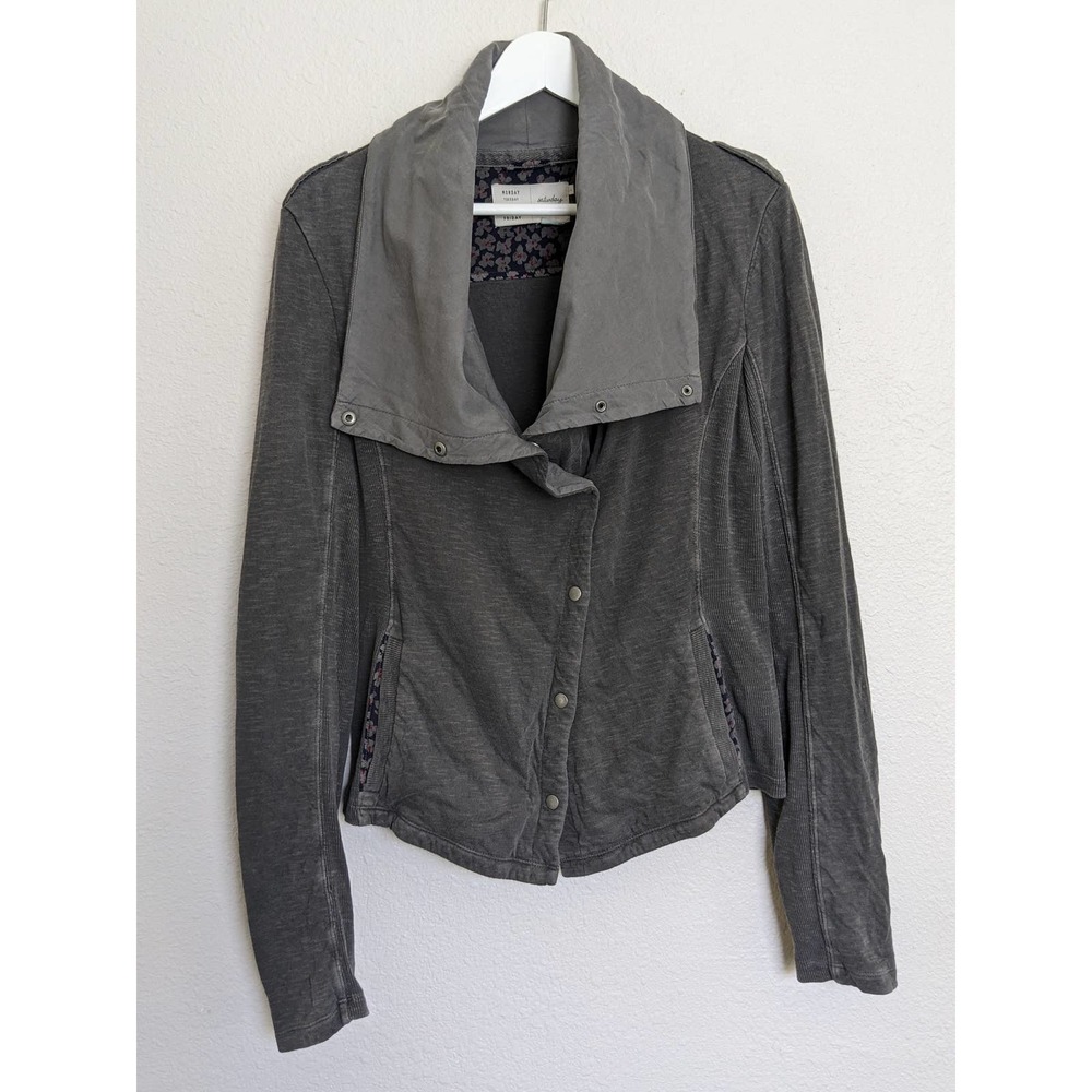 Anthropologie Saturday Sunday Tavi Moto Shawl Cotton Jacket